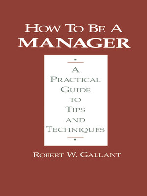 cover image of How to be a Manager